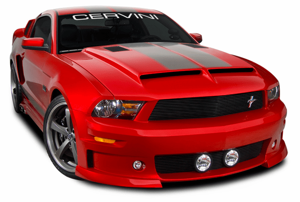 10-12 Mustang Type 4 Ram Air Hood w/ Billet Heat Extractors